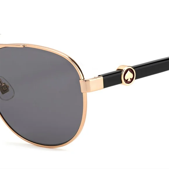 Kate Spade Raglan Aviator Sunglasses Gold Tone Designer Luxury Celebrity #136 - Picture 3 of 10